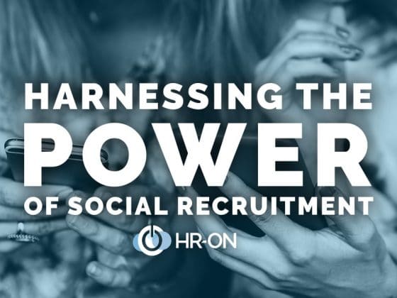 Et citat der siger: "Harnes the power of social recruitment"