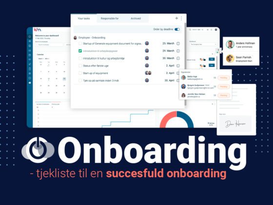 Grafikken viser overskriften for blogindlægget: Onboarding - checkliste til succesfuld onboarding.