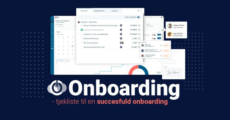 Grafikken viser overskriften for blogindlægget: Onboarding - checkliste til succesfuld onboarding.