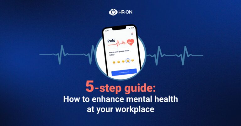 a guide with 5 steps on how to enhance mental health at your workplace