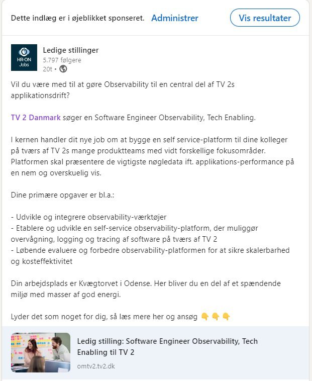 Sådan ser en LinkedIn Premium + boost ud på LinkedIn