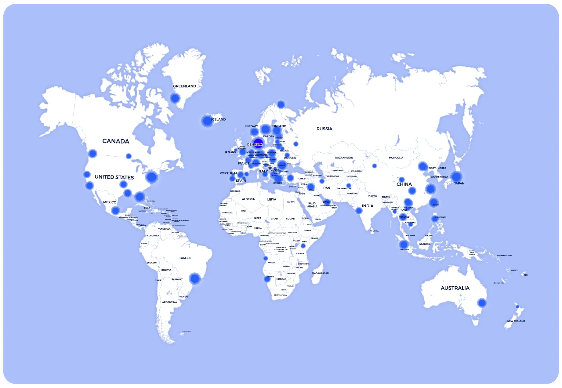 World wide users of HR-ON