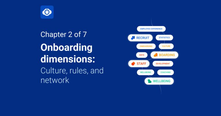 Learn about the onboarding dimensions culture, rules, and netwok