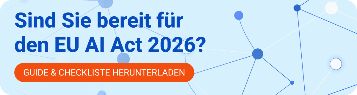 EU AI Act 2026 Grafik mit Download von Guide und Checkliste für KI im HR